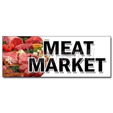 MEAT MARKET DECAL sticker butcher gourmet usda prime pork chicken corn -  SIGNMISSION, D-24 Meat Market